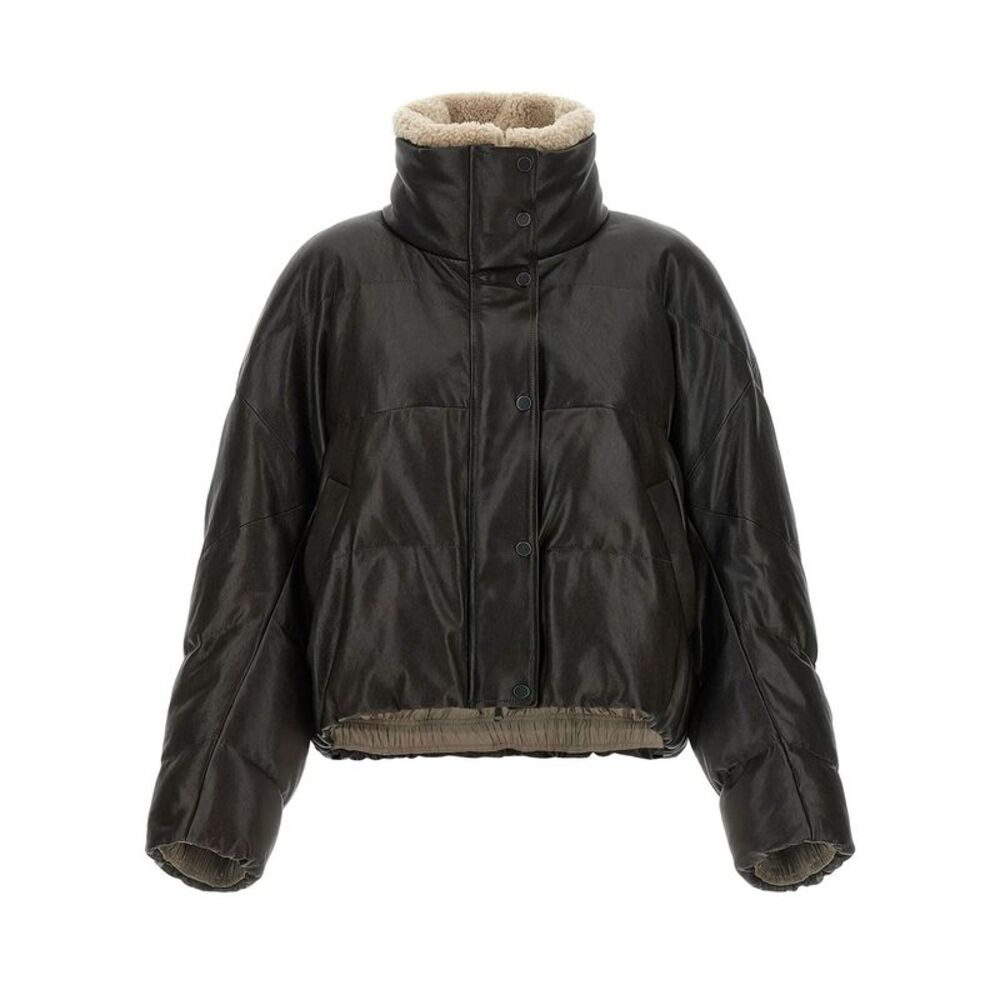 Padded Leather Jacket Women